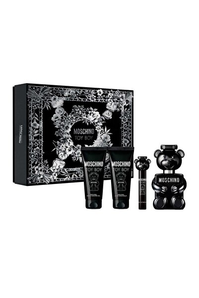 Moschino Set cadou Toy Boy Apă de parfum 100 ml, Gel de duș 100 ml, Aftershave 100 ml, 10 ml mini