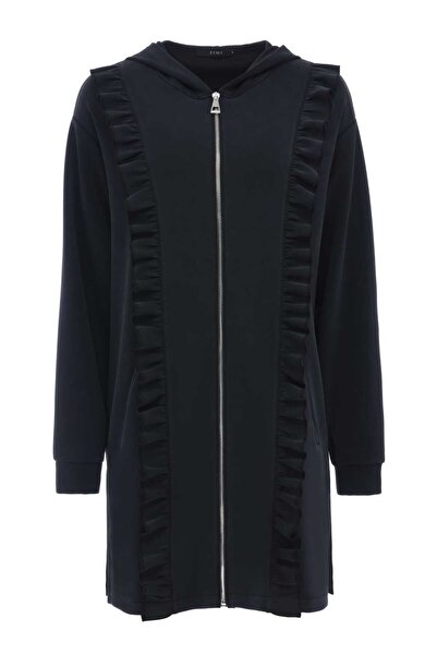 Zems Modal Fırfır Detaylı Fermuarlı Eşofman Takım