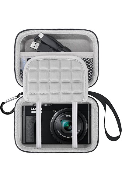 Lacdo حقيبة حمل كاميرا باناسونيك لوميكس ZS99/LX10 - أسود ورمادي