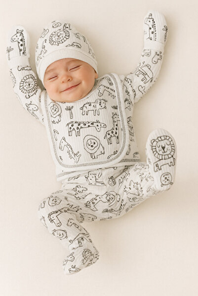 Hece Bebe طقم خروج من المستشفى للمواليد الجدد مكون من 5 قطع مصنوع من القطن بن...