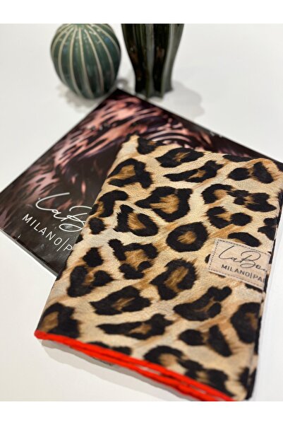 La Boutique Eşarp La Boutique Güz Serisi Organik Bambu Leopar Şal