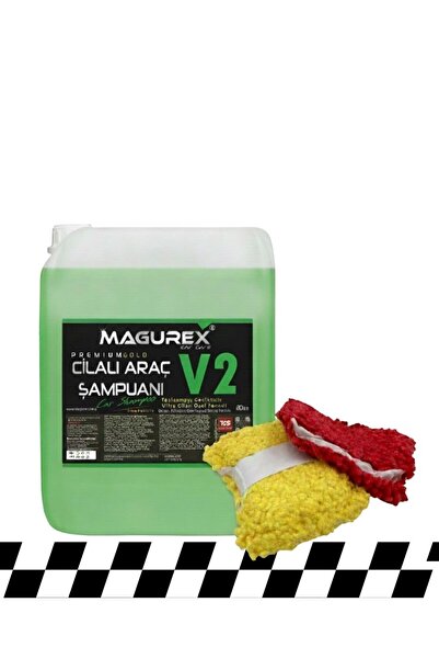 MAGUREX 5 Litre Ekonomik Cilalı Oto Şampuanı ve Çiziksiz Mikrofiber Yıkama Sü...