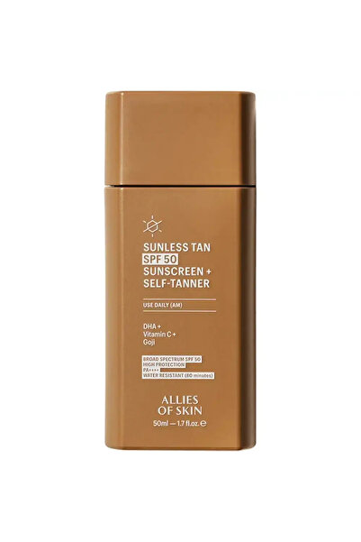 Allies of Skin Sunless Tan SPF50 Daily Self-Tanner Crema de fata autobronzant...