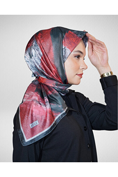 Akel وشاح كريستالي رقمي بنمط رخامي باستيل