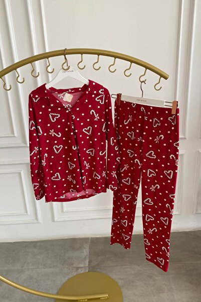 Yağmur Butik Σετ πιτζάμες με σχέδια καρδιές και καραμέλες