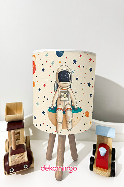dekomingo Cream Astronaut Patterned Lamp Shade