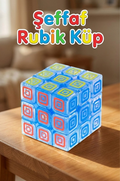craftivio Şeffaf Zeka Küpü 3x3 Hızlı ve Akıcı Mekanizma - Kristal Görünümlü E...