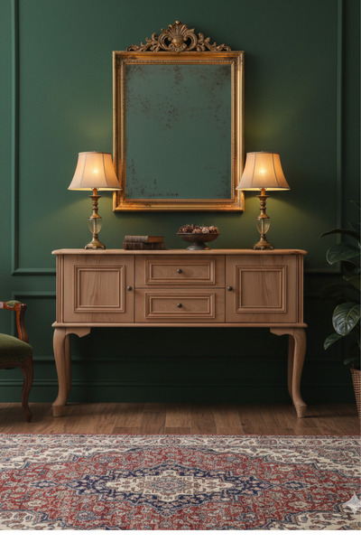 Woodenbend Olivia Natural Ahşap Country İskandinav Modern Tasarım Çok Amaçlı ...