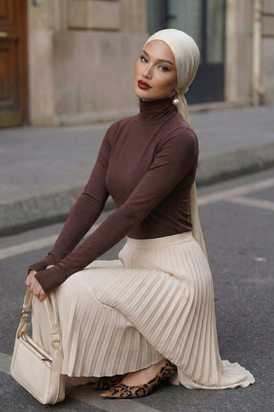 Zeneva Collection Body pentru femei maro – țesătură elastică