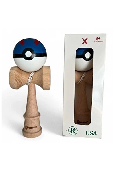 OEM Kendama Pokemon, Professional, white with blue, large cups, 8 years+