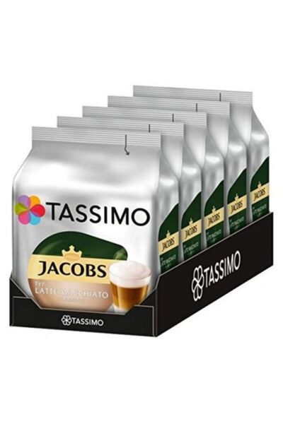 tassimo Set x5 pachete cafea Jacobs Latte Macchiato, 2 x 8 capsule