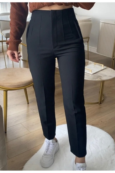 DENRA Pantaloni office negri