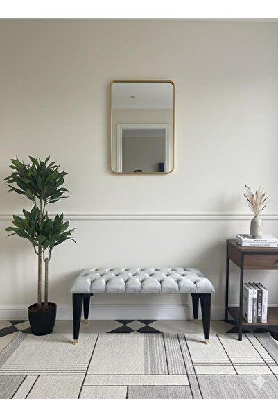 FERHAT DEKOR Lüks Kapitoneli Bench – Kadife Döşemeli Oturma Pufu (Farklı Renk...