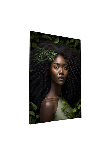 PozaTablou Pictură pe pânză: Portret cultural african cu elemente 70x100 cm