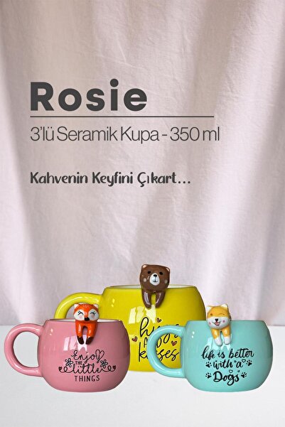 Bear, Dog & Fox Ceramic Mug 350ml