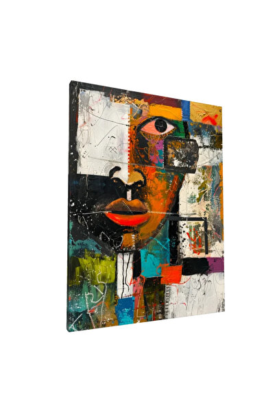 PozaTablou Pictură pe pânză: Portret abstract al culturii africane 70x90 cm
