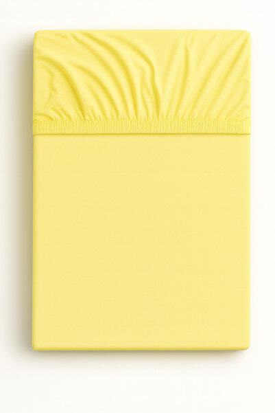 İQON Elastic Fitted Sheet Set Double Size Fitted Fabric Sheet Yellow