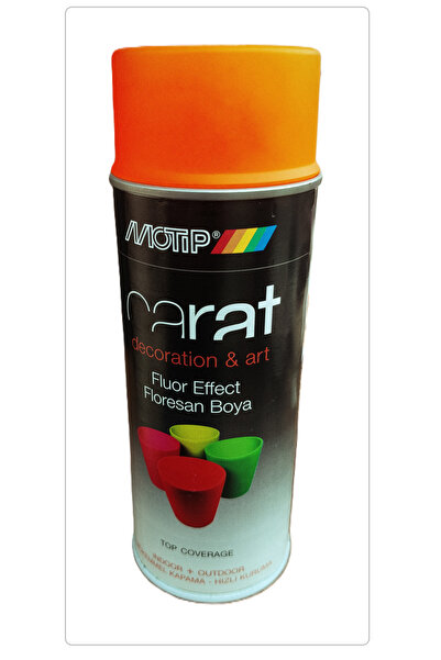 Motip CARAT SPREY BOYA FLORESAN (FOSFORLU TURUNCU) AKRİLİK 400 ML