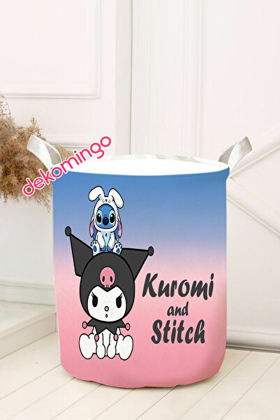 dekomingo KUROMİ AND STİTCH DESENLİ OYUNCAK SEPETİ
