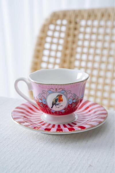 ACAR Syt-08596 Birdie Pink 6-Piece Coffee Cup Set