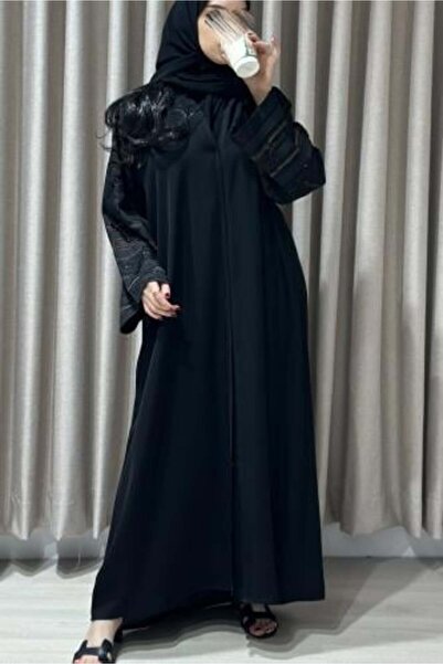 12 Raneen Abaya A223 - Elegant Black Summer Abaya