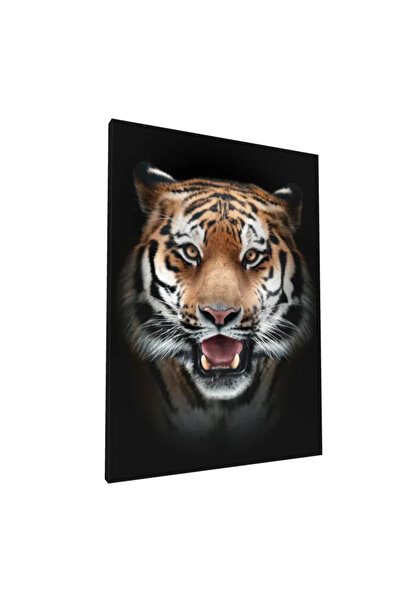 PozaTablou Pictură pe pânză: Portret realist de tigru cu detalii fine 50x70 cm