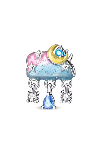 Fubena Gökyüzü Bulut ve Yıldızlar Boncuk Charm