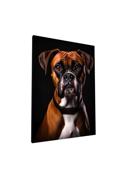 PozaTablou Pictură pe pânză: Portret realist al unui câine Boxer 50x70 cm