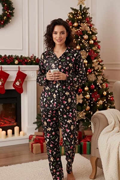 Yağmur Butik Σετ πιτζάμες με χριστουγεννιάτικα σχέδια
