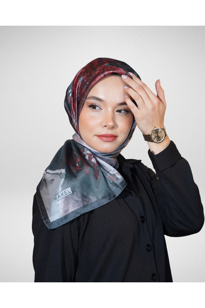 Akel Digital Crystal Scarf Pastel Paint Pattern