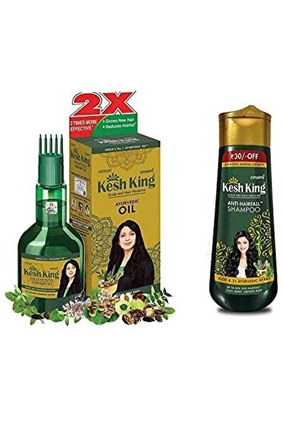 Emami Kesh King زيت الأيورفيدا للشعر وفروة الرأس 100 مل + شامبو مضاد لتساقط ا...