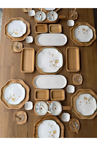 ROSSEV Peachy Kahvaltı Takımı 62 Parça 6 Kişilik