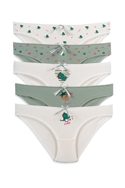 MİSS PUDRA Kadın Külot 5'li Dıno