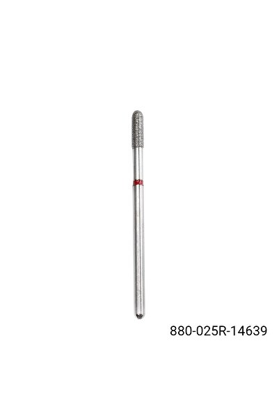 Pauco Profesional Bit Diamant Cuticule, Cilindru Rotunjit, Rosu(Fin), Pauco - 880/025R