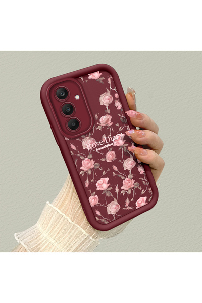 Hontinga حافظة هاتف سامسونج جالاكسي S25 متوافقة مع الزهور، مصنوعة من السيليكو...