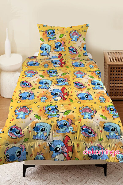 dekomingo Помаранчевий фон Stc Набір ковдр з капітоне з малюнком 155x215 см