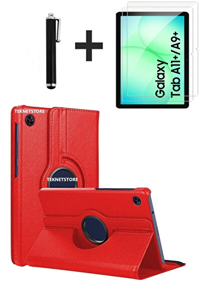 TEKNETSTORE For Samsung Galaxy Tab A11+ Plus 11 Inch 2025 Case Screen Protector Pen Set 360 Rotatable Cover Protection