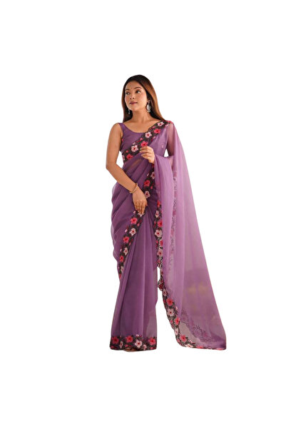 MYSMAR ساري جورجيت صناعي بنفسجي - HRT5556 | بنفسجي