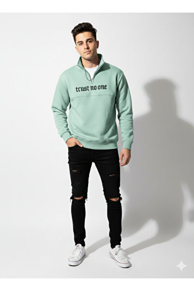 ribana Unisex Φούτερ με φερμουάρ, κανονική εφαρμογή, μαλακή υφή, με τρία νήμα...