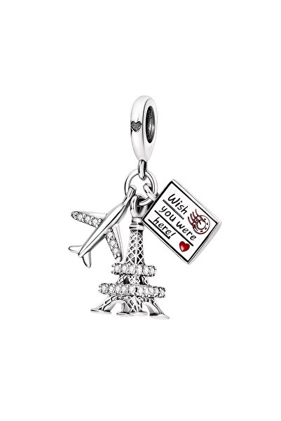 Fubena قلادة على شكل طائرة باريس وظرف