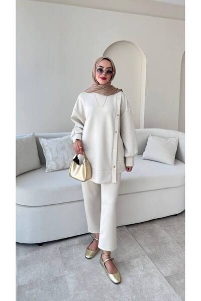 AFA COLLECTION Women's Scuba Side Snap Pants Hijab Suit - Premium Quality