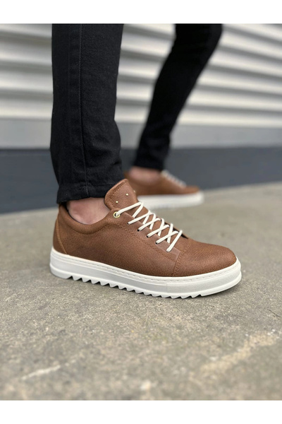 Joy Ayakkabı Jy152 Cool Lace-Up Skin Men's Casual Sports Classic Shoes Cbt - Tan
