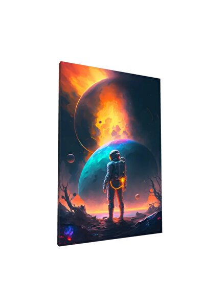 PozaTablou Pictură pe pânză: Astronaută contemplând planete îndepărtate 70x10...