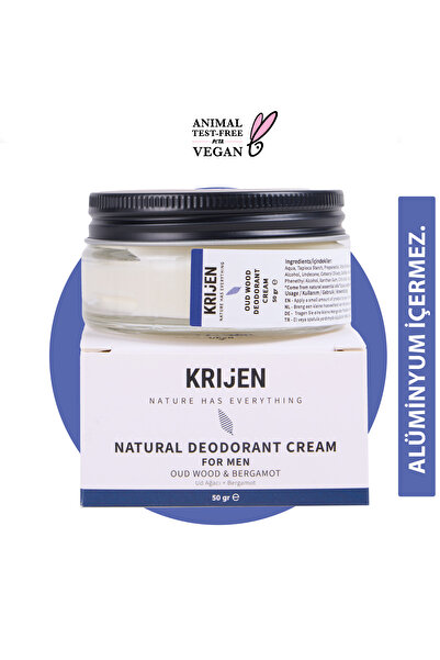 Krijen Ud Ağacı & Bergamot Erkek Krem Deodorant