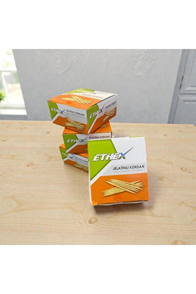 Ethex %100 bambu jelatinli kürdan 500 adet - 4 Paket 500*4