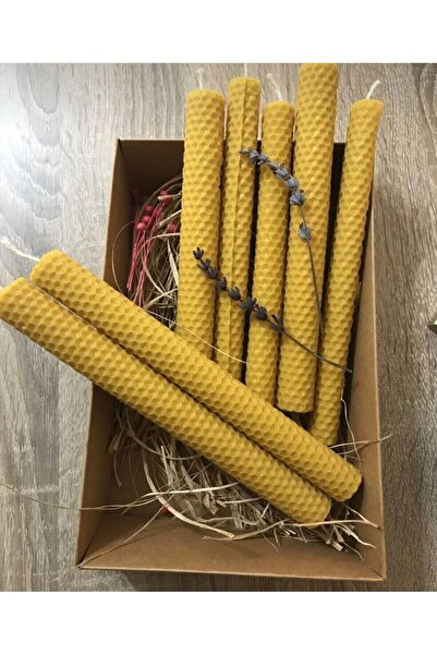 ½100 Organik Balmumu 2'li Şamdan ( ince )