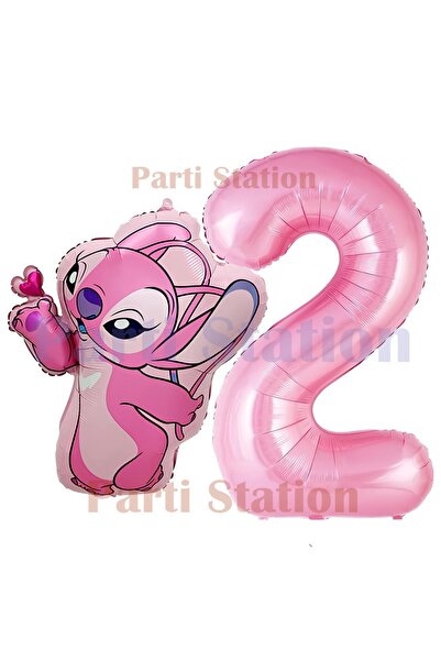Parti Station Lilo Stitch and Angel Concept 2Nd Birthday Balloon Set