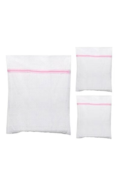 Generic White/pink mesh laundry bag