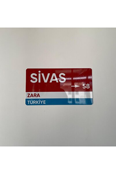 CRF Kişiye Özel Metal Şehir Tabelası 10x19 cm Arkası Yapışkanlı