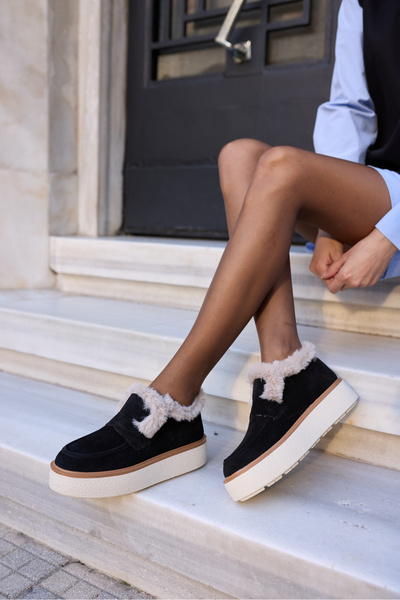 ANGELİNA JONES SURFİLO KADİN SİYAH GERCEK SUET BOT